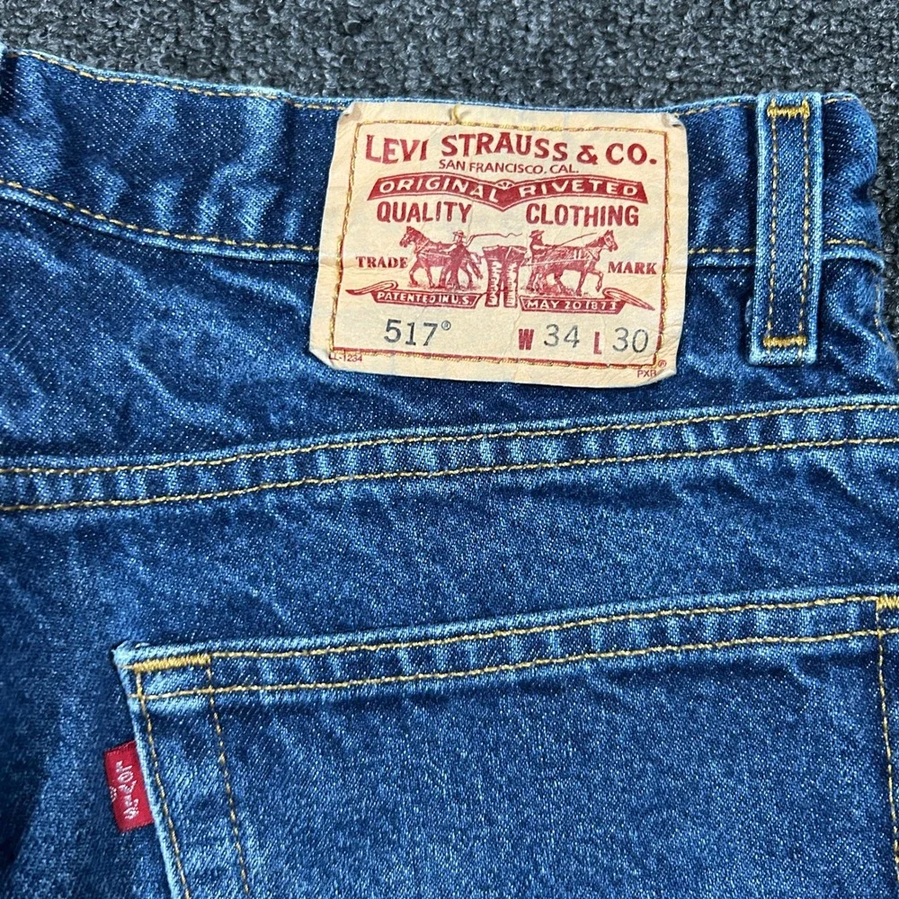 Levis 517 Bootcut Jeans Mens 34x30 Blue Medium Wash Excellent Denim Pants 0912